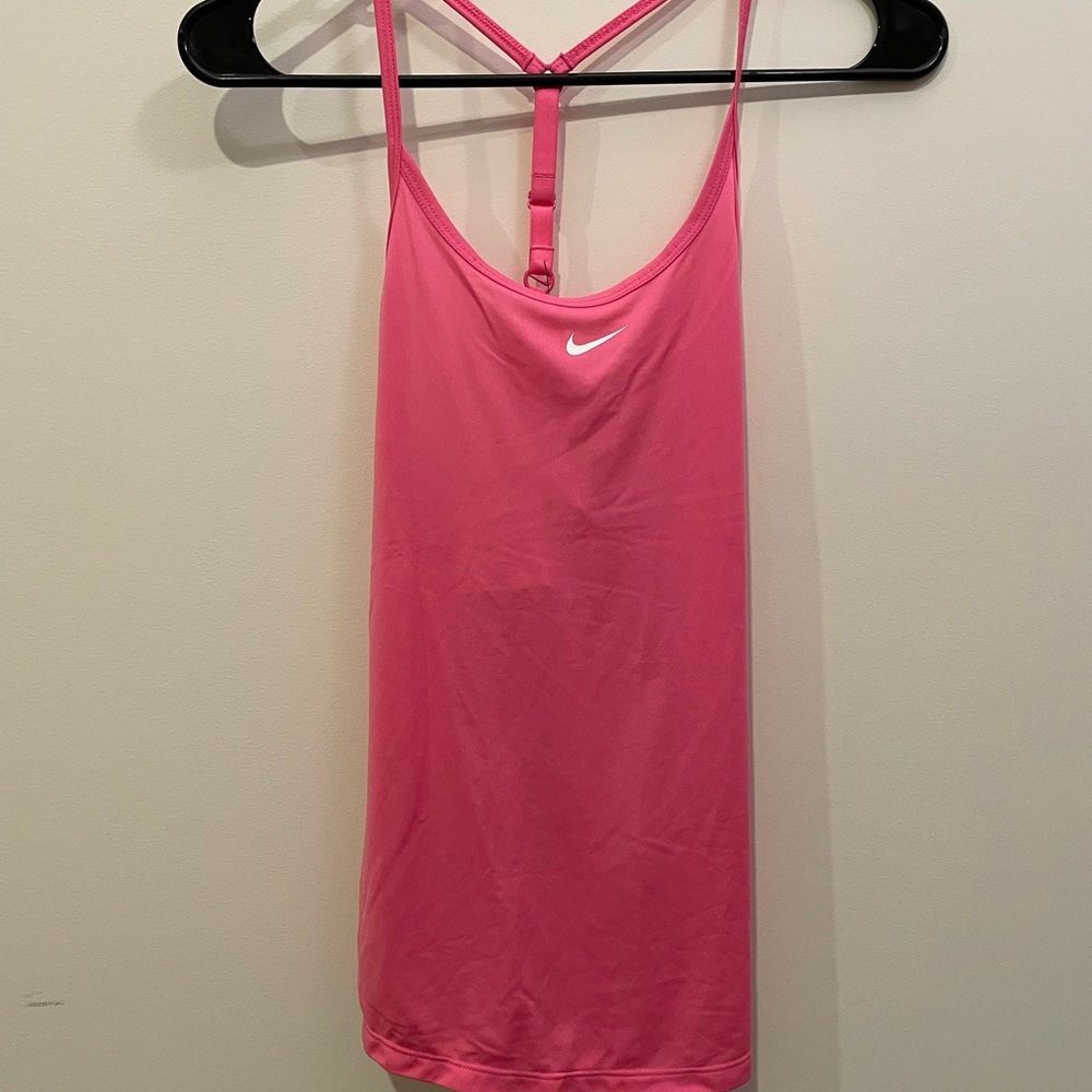 NWT Nike Dri-fit training tank top size small Hot Pink with T back strap